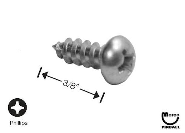 Sheet Metal Screw #6 x 3/8 inch p-rh-a