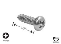 Sheet Metal Screw #6 x 1/2 inch p-rh-a