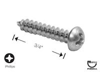 Sheet Metal Screw #6 x 3/4" p-rwh-a