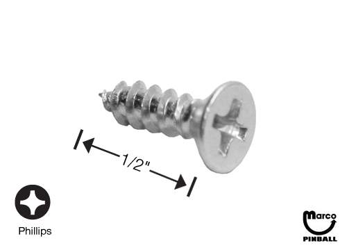Sheet Metal Screw #6 x 1/2 inch p-flh