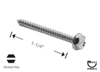 Sheet Metal Screw #6 x 1-1/4" sl-hwh
