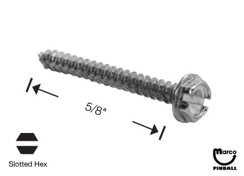 Sheet Metal Screw #6 x 5/8" sl-hwh 234-5002-00