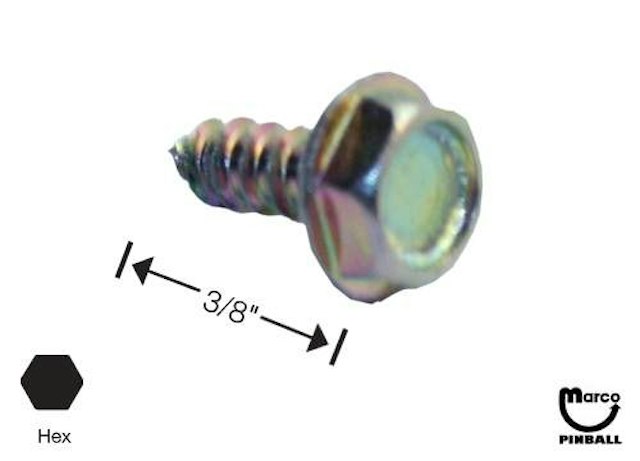 Sheet Metal Screw #6 x 3/8 inch pl-h-y USE 410-01115-06