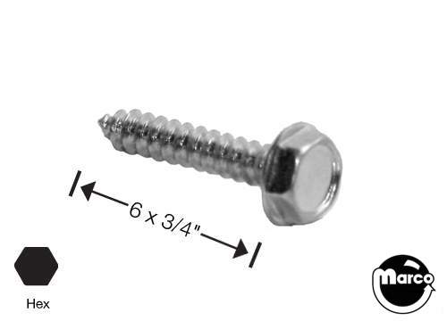 Sheet Metal Screw #6 x 3/4 inch pl-hwh