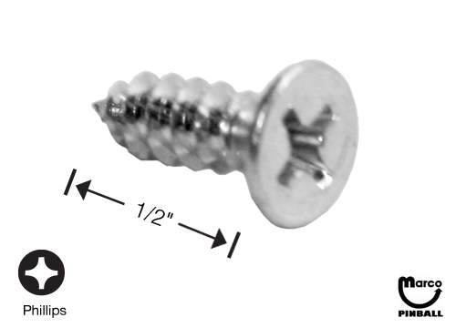 Sheet Metal Screw #8 x 1/2" p-flh-a