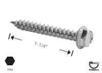 Sheet Metal Screw #8 x 1-1/4" pl-hwh-a