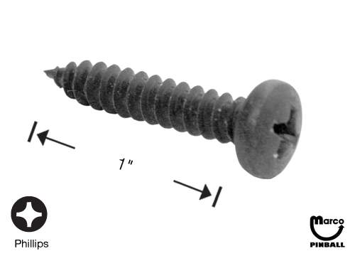 Sheet Metal Screw #10 x 1" p-ph black