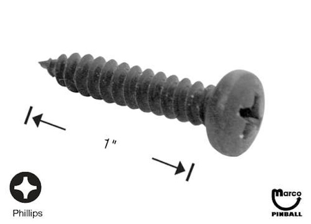Sheet Metal Screw #10 x 1" p-ph black