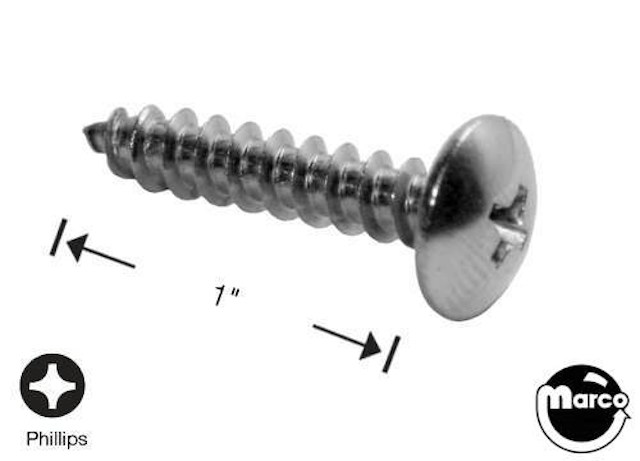 Sheet Metal Screw #10 x 1 inch p-truss head