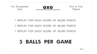 OXO (Williams) Score Cards (5)