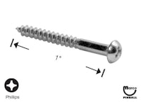 Screw - wood #4 x 1 inch p-rh-a