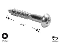 Screw - wood #5 x 3/4 inch p-rh