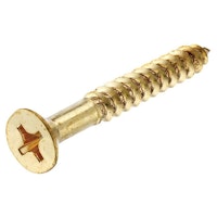 Screw - wood #5 x 7/8 inch p-flh brass