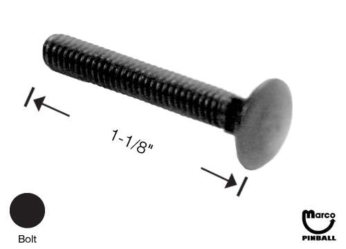 Bolt carriage #8-32 x 1-1/8 inch black