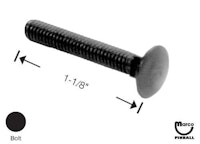 Bolt carriage #8-32 x 1-1/8 inch black