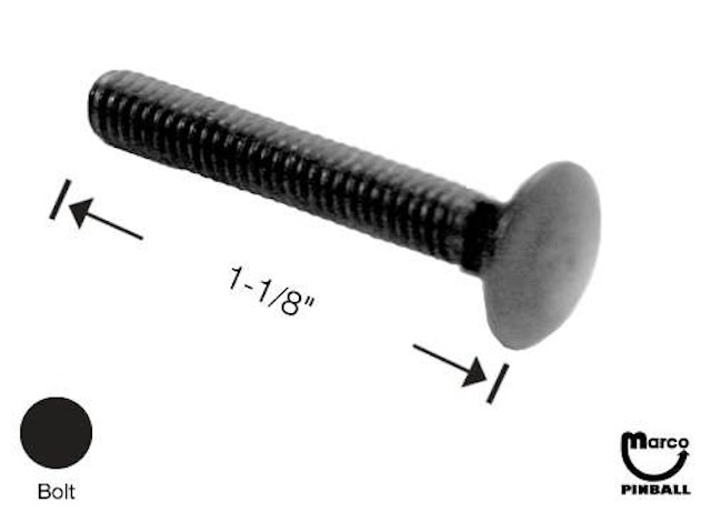 Bolt carriage #8-32 x 1-1/8 inch black