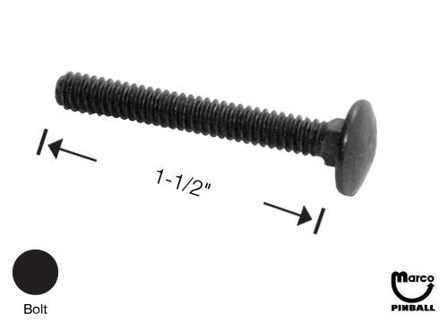 Bolt carriage 10-24 x 1-1/2 inch black 231-5012-00