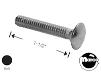 Bolt carriage 1/4-20 x 1-1/2" RH bright