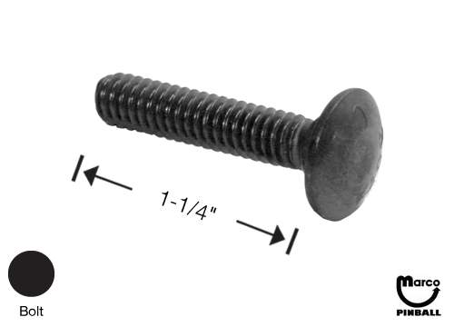Bolt carriage 1/4-20 x 1-1/4 inch black