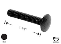 Bolt carriage 1/4-20 x 1-1/2" RH black