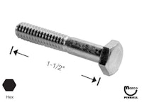 Bolt 1/4-20 x 1-1/2" hh