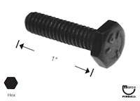 Bolt 1/4-20 x 1 inch hh-s black