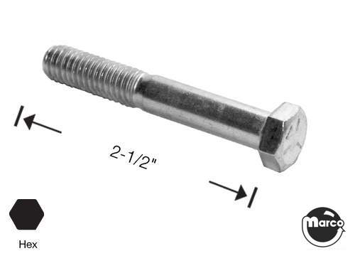 Machine screw 3/8-16 x 2-1/2 inch  pl-hwh