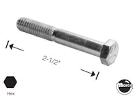 Machine screw 3/8-16 x 2-1/2 inch  pl-hwh