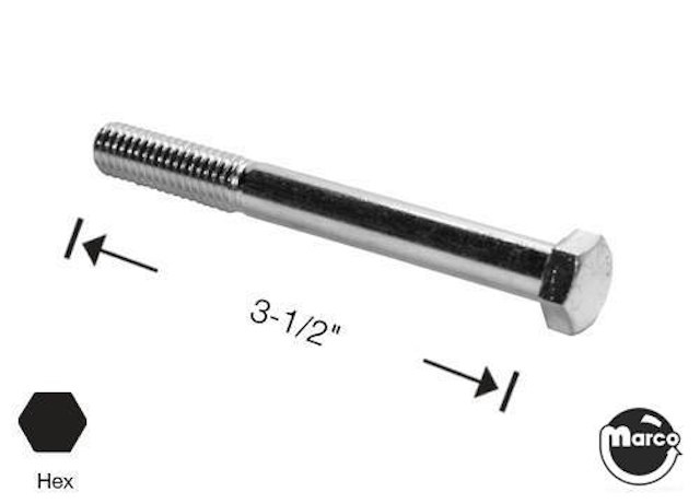 Machine screw 3/8-16 x 3-1/2 inch pl-hwh