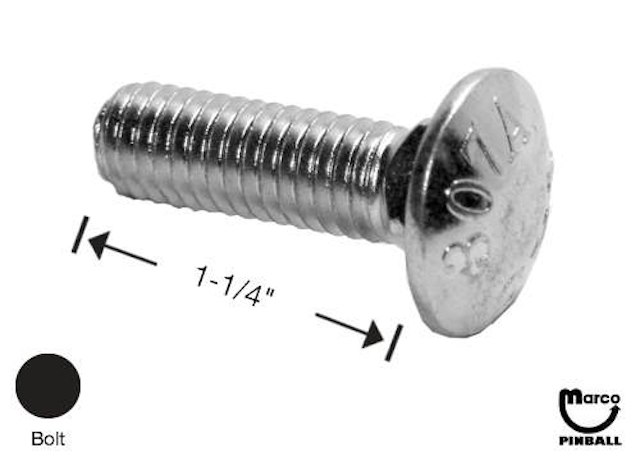 Bolt 3/8-16 x 1-1/4 inch carriage bolt