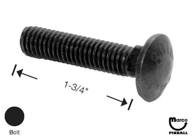 Carriage bolt 3/8-16 x 1-3/4" black