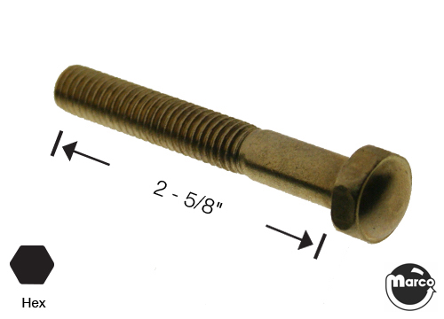 Leg bolt 3/8-16 x 2-5/8 inch acorn head brass