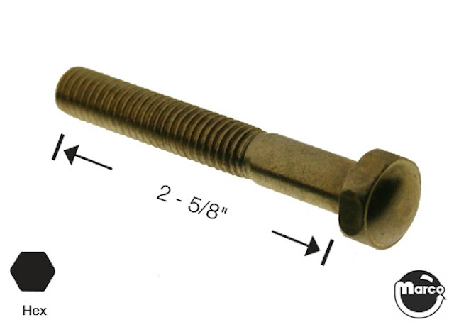 Leg bolt 3/8-16 x 2-5/8 inch acorn head brass