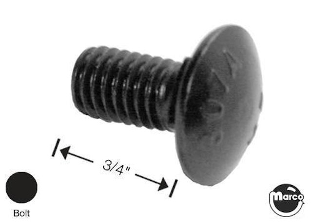 Bolt 3/8-16 x 3/4 inch short neck black