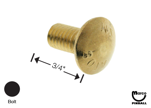 Bolt 3/8-16 x 3/4 inch sh-n brass