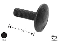 Bolt 3/8-16 x 1-1/4 inch Step bolt black