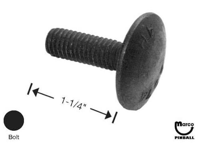 Bolt 3/8-16 x 1-1/4 inch Step bolt black