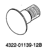 Bolt 3/8-16 x 3/4 inch short neck cab. hinge