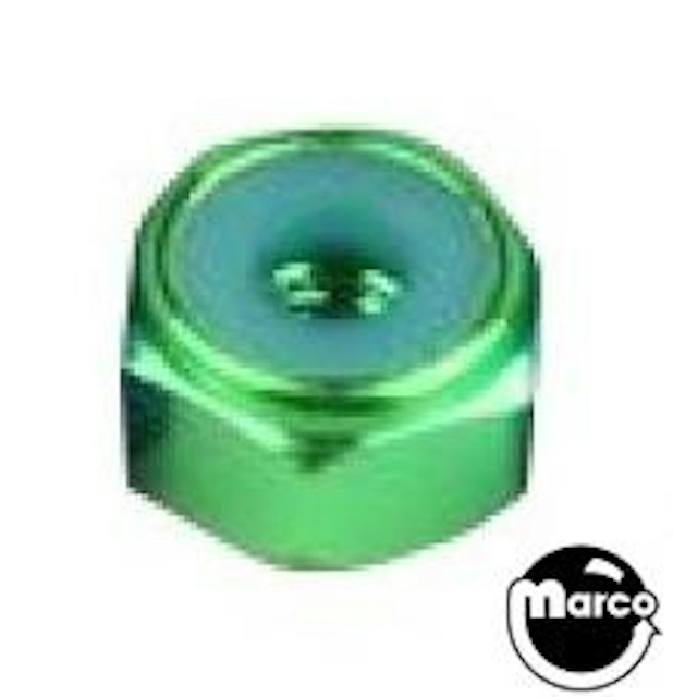 Nut 6-32 esn stop nut green anodized