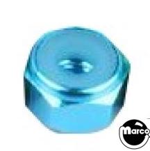 Nut 6-32 esn stop nut light blue anodized