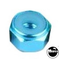 Nut 6-32 esn stop nut light blue anodized