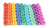 Nut 8-32 esn stop nut light blue anodized