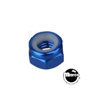 Nut 8-32 esn stop nut blue anodized