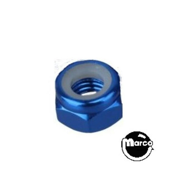 Nut 8-32 esn stop nut blue anodized