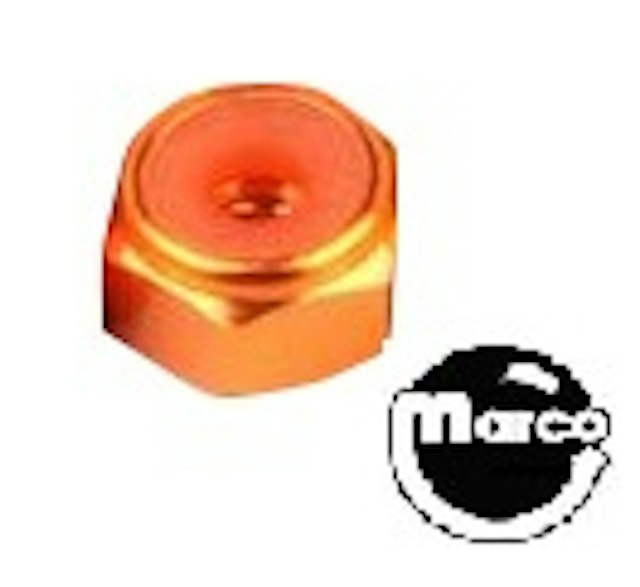 Nut 8-32 esn stop nut orange anodized