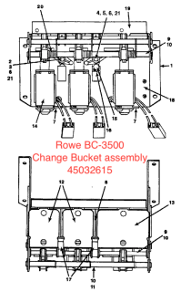 ROWE BC-3500 Change bucket assembly