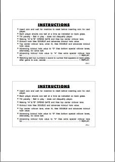 LITTLE CHIEF (Williams) Score Cards (10)