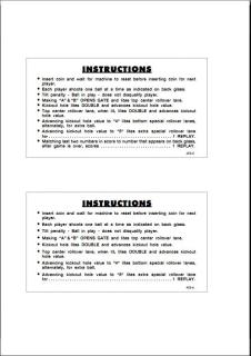 LITTLE CHIEF (Williams) Score Cards (10)