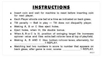 SPACE ODYSSEY (Williams) Score Cards (5)