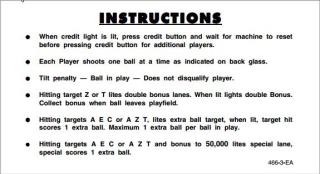 AZTEC (Williams) Score cards (2)